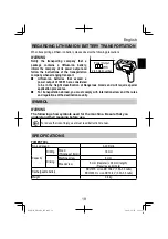 Preview for 19 page of HIKOKI DB 10DL Handling Instructions Manual