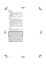 Preview for 14 page of HIKOKI DH 18DBL Handling Instructions Manual