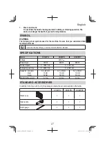 Предварительный просмотр 27 страницы HIKOKI DH 24PG Handling Instructions Manual