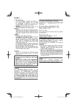 Preview for 16 page of HIKOKI DH14DSL Handling Instructions Manual