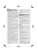 Preview for 38 page of HIKOKI DS 18DJL Handling Instructions Manual