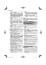 Preview for 44 page of HIKOKI DS 18DJL Handling Instructions Manual