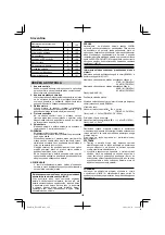 Preview for 128 page of HIKOKI DS 18DJL Handling Instructions Manual