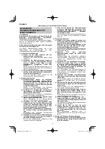 Preview for 14 page of HIKOKI DS18DE Handling Instructions Manual