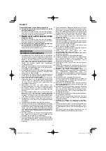 Preview for 16 page of HIKOKI DS18DE Handling Instructions Manual