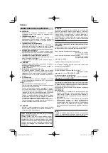 Preview for 42 page of HIKOKI DS18DE Handling Instructions Manual