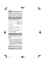 Preview for 72 page of HIKOKI DS18DE Handling Instructions Manual