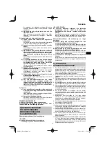 Preview for 61 page of HIKOKI DS18DF Handling Instructions Manual