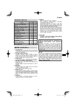 Preview for 119 page of HIKOKI DS18DF Handling Instructions Manual