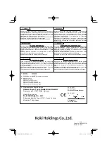 Preview for 180 page of HIKOKI DS18DF Handling Instructions Manual