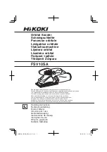 HIKOKI FSV 10SA Handling Instructions Manual preview