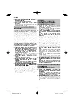 Предварительный просмотр 70 страницы HIKOKI G 13VE2 Handling Instructions Manual