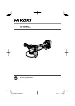 Предварительный просмотр 1 страницы HIKOKI G 18DBBAL Handling Instructions Manual