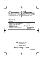 Предварительный просмотр 24 страницы HIKOKI G 18SE4 Handling Instructions Manual