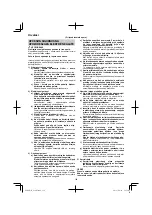 Preview for 128 page of HIKOKI G 18ST Handling Instructions Manual