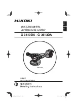 Preview for 1 page of HIKOKI G 3610DA Handling Instructions Manual