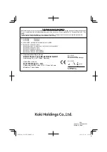 Предварительный просмотр 24 страницы HIKOKI G 3612DA Handling Instructions Manual