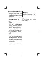 Preview for 15 page of HIKOKI G 3613DA Handling Instructions Manual