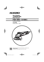 HIKOKI G10SK3 Handling Instructions Manual preview