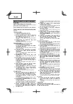 Предварительный просмотр 4 страницы HIKOKI G10SK3 Handling Instructions Manual