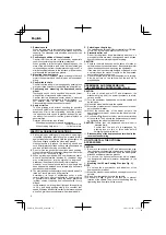 Предварительный просмотр 8 страницы HIKOKI G10SK3 Handling Instructions Manual