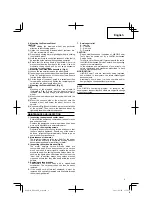 Предварительный просмотр 9 страницы HIKOKI G10SK3 Handling Instructions Manual