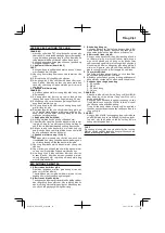 Предварительный просмотр 21 страницы HIKOKI G10SK3 Handling Instructions Manual