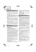 Предварительный просмотр 10 страницы HIKOKI G14DSL Handling Instructions Manual