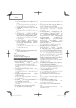 Предварительный просмотр 36 страницы HIKOKI G14DSL Handling Instructions Manual