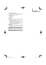 Предварительный просмотр 11 страницы HIKOKI M 12SA2 Handling Instructions Manual