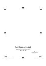 Предварительный просмотр 36 страницы HIKOKI M 12SA2 Handling Instructions Manual