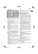 Предварительный просмотр 7 страницы HIKOKI M 12V2 Handling Instructions Manual