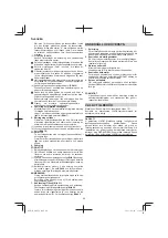 Предварительный просмотр 46 страницы HIKOKI M 12V2 Handling Instructions Manual