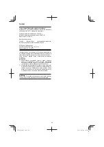 Предварительный просмотр 62 страницы HIKOKI M 12V2 Handling Instructions Manual