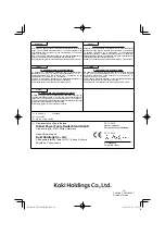 Предварительный просмотр 40 страницы HIKOKI NT 50AE2 (T) Handling Instructions Manual