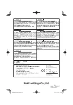 Предварительный просмотр 56 страницы HIKOKI NT 65MA4 Handling Instructions Manual