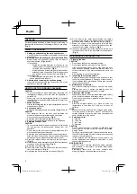 Preview for 8 page of HIKOKI R 14DSL Handling Instructions Manual