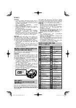 Preview for 20 page of HIKOKI RP 3608DA Handling Instructions Manual