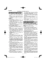 Preview for 84 page of HIKOKI RP 3608DA Handling Instructions Manual