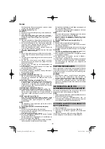 Preview for 110 page of HIKOKI RP 3608DA Handling Instructions Manual