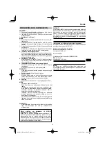 Preview for 111 page of HIKOKI RP 3608DA Handling Instructions Manual