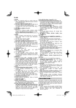 Preview for 120 page of HIKOKI RP 3608DA Handling Instructions Manual