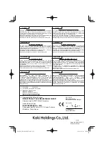 Preview for 272 page of HIKOKI RP 3608DA Handling Instructions Manual