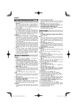 Preview for 14 page of HIKOKI RP 3608DB Handling Instructions Manual