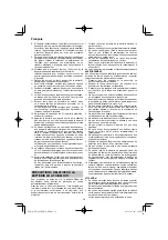 Preview for 34 page of HIKOKI RP 3608DB Handling Instructions Manual