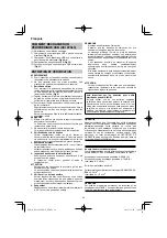 Preview for 42 page of HIKOKI RP 3608DB Handling Instructions Manual