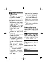 Preview for 78 page of HIKOKI RP 3608DB Handling Instructions Manual