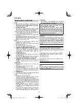 Preview for 90 page of HIKOKI RP 3608DB Handling Instructions Manual