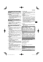 Preview for 101 page of HIKOKI RP 3608DB Handling Instructions Manual