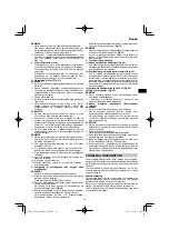 Preview for 111 page of HIKOKI RP 3608DB Handling Instructions Manual